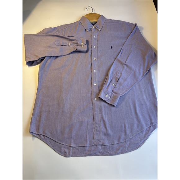 Polo Ralph‎ Lauren Micro checked Pattern  Yarmouth Men's 16  34/35 Button Down - Picture 2 of 5